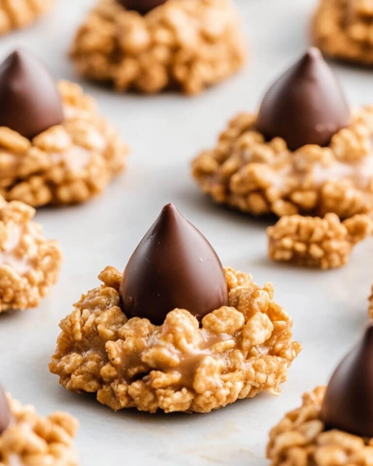 No-Bake Peanut Butter Kiss Cookies Recipe