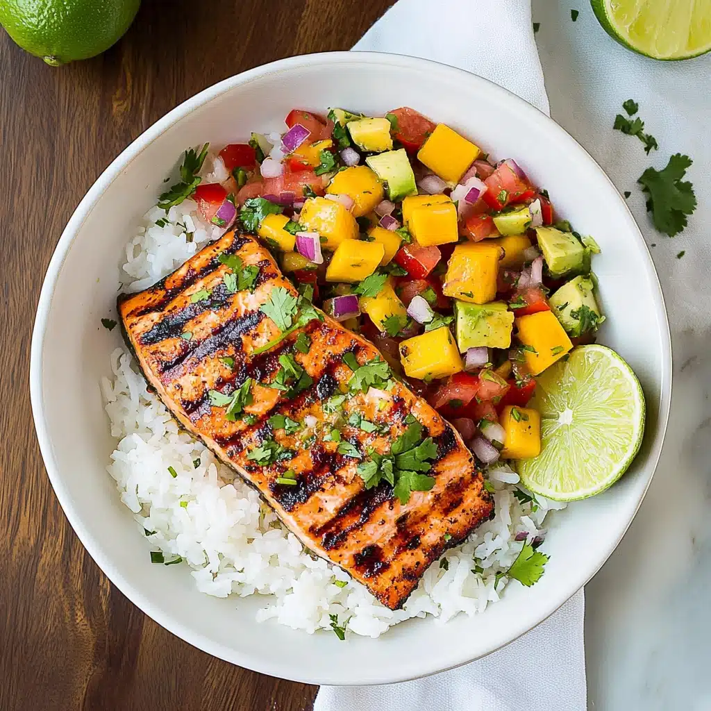 Lime Salmon with Avocado-Mango Salsa Recipe - Recipe Image