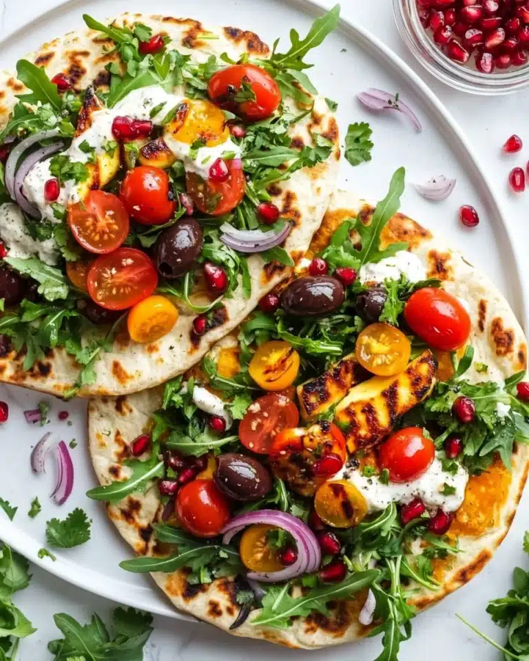 Hot Honey Halloumi Flatbreads Recipe