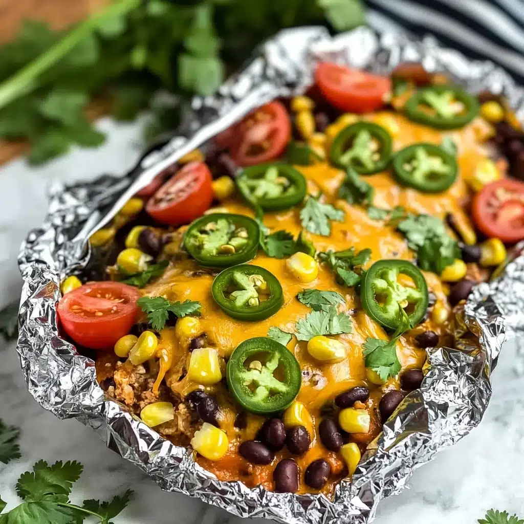 Cheesy Santa Fe Chicken Foil Packets Recipe - Recipe Image