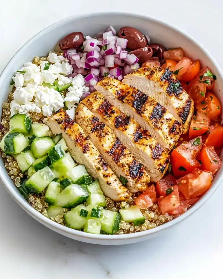 Mediterranean Grilled Chicken Quinoa Bowls Recipe