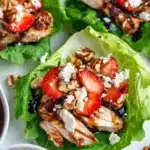 Balsamic Chicken Lettuce Wraps with Strawberry Pecan Filling Recipe