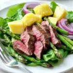 Grilled Steak and Pineapple Asparagus Salad Recipe