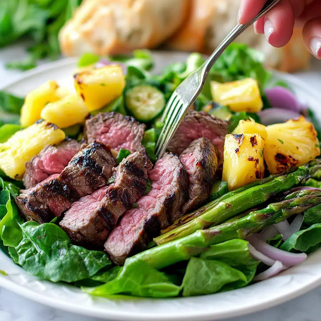 Grilled Steak and Pineapple Asparagus Salad Recipe - Recipe Image