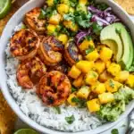 Chili Lime Shrimp Bowls with Mango-Avocado Salsa Recipe