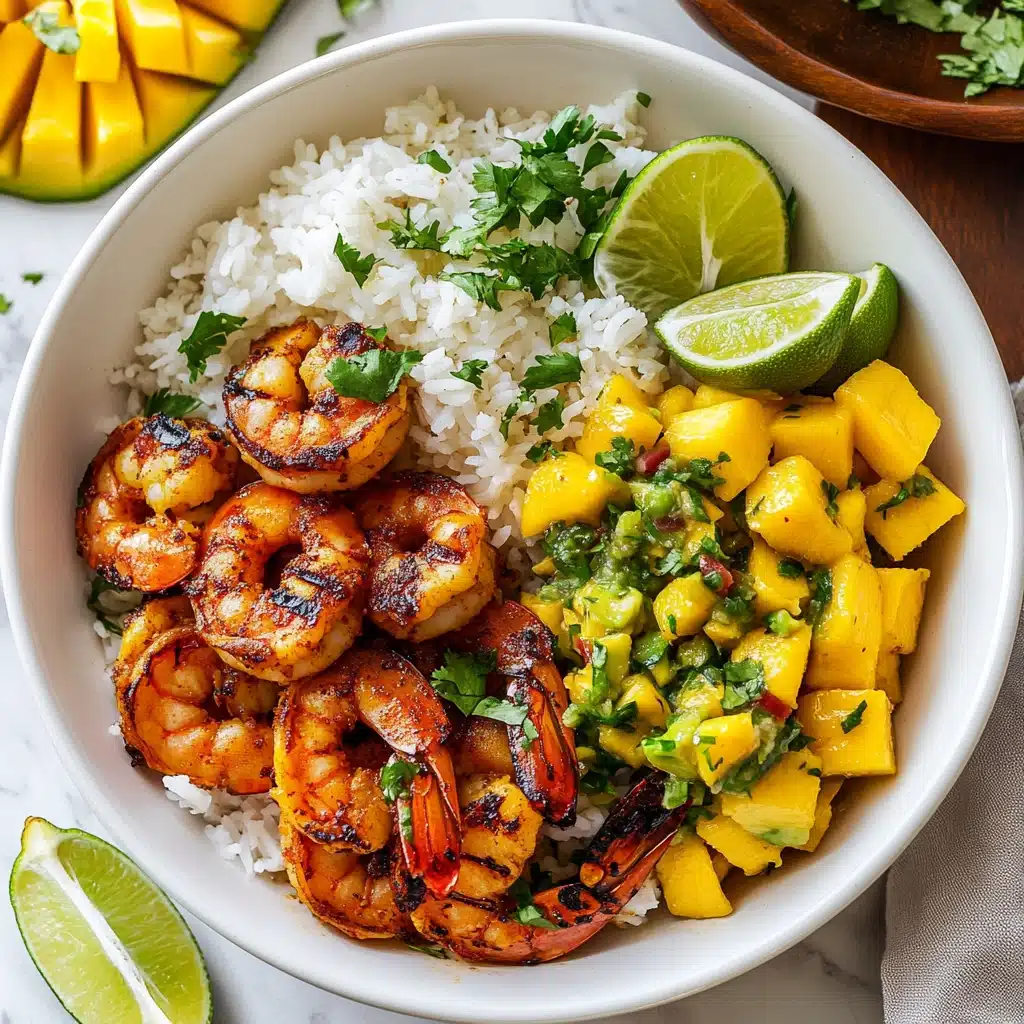 Chili Lime Shrimp Bowls with Mango-Avocado Salsa Recipe - Recipe Image