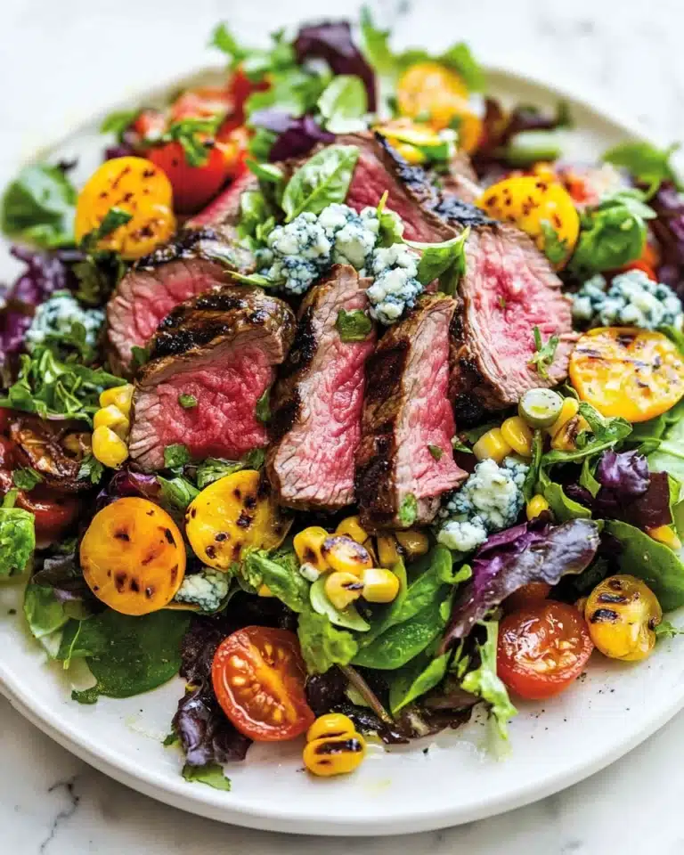 Grilled Balsamic Steak Salad with Gorgonzola Recipe