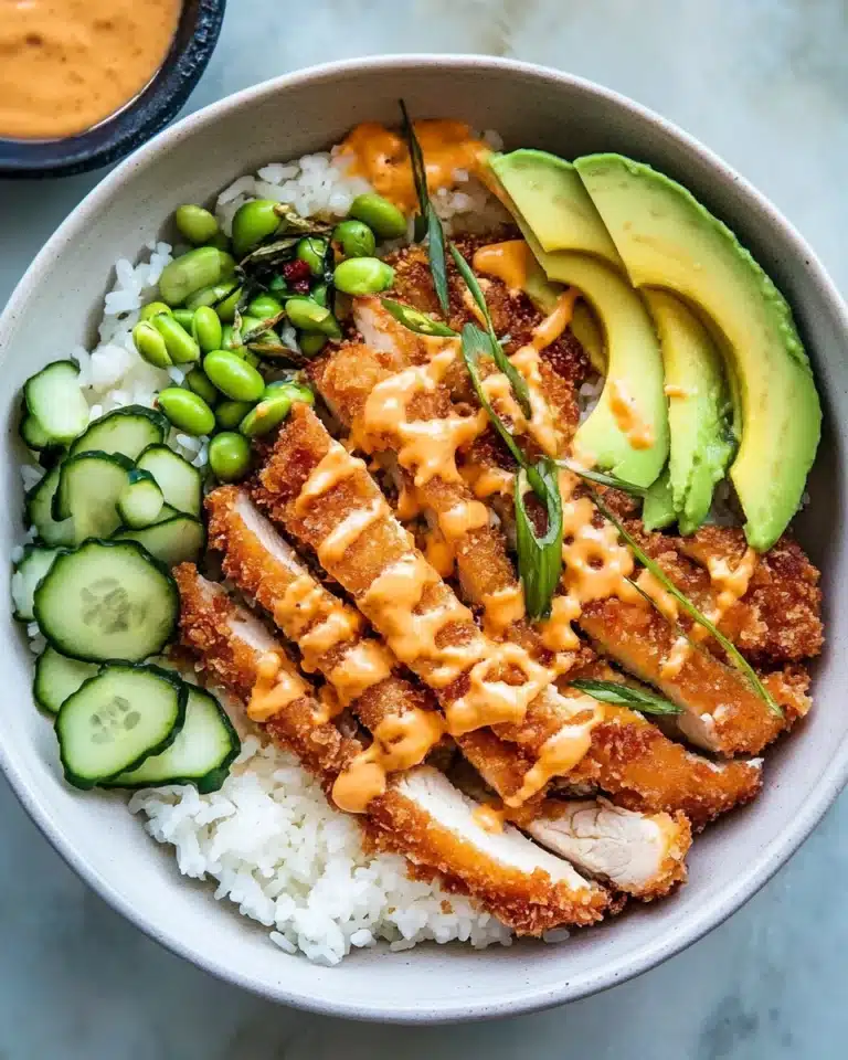Sesame Crusted Chicken Katsu Bowls Recipe