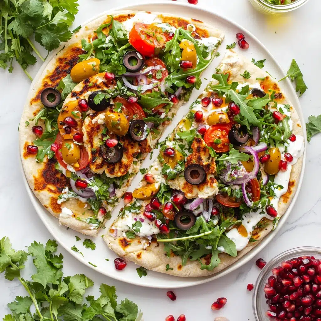 Hot Honey Halloumi Flatbreads Recipe - Recipe Image