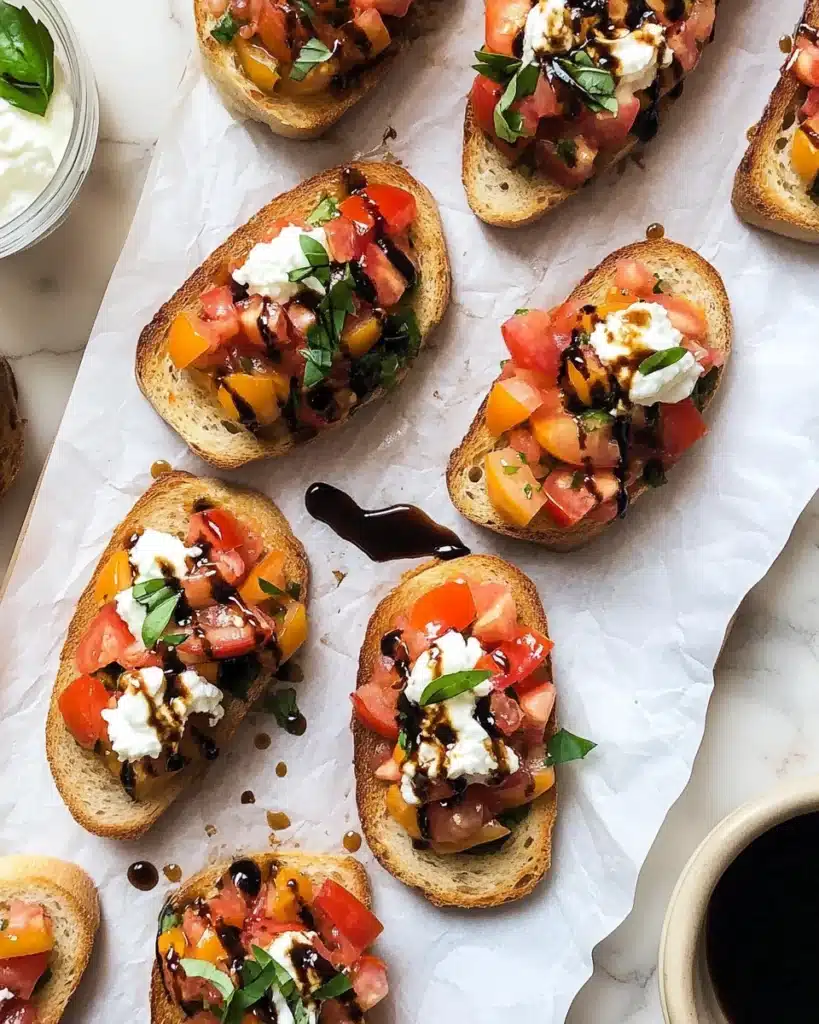 Burrata Bruschetta (Easy Appetizer!) Recipe