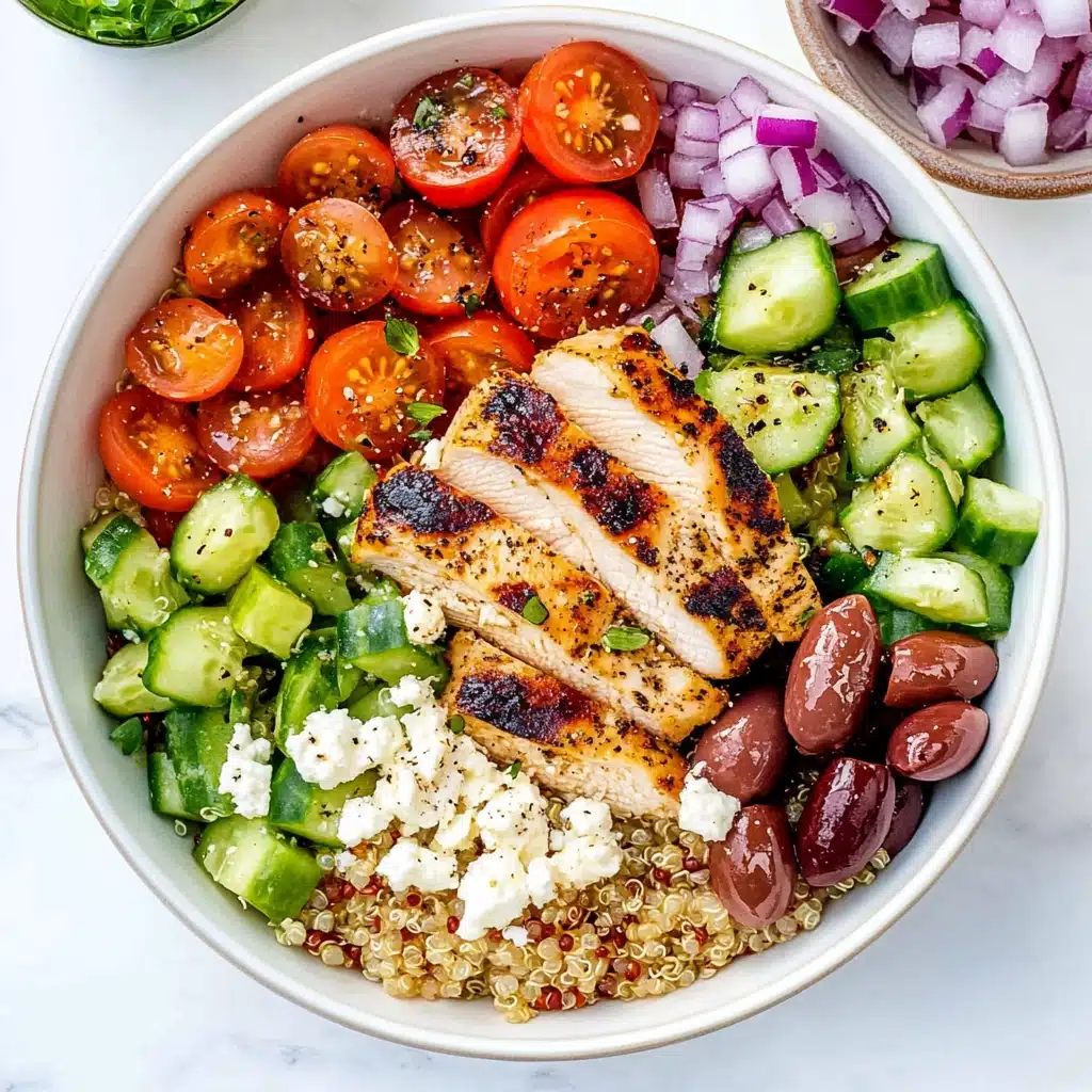 Mediterranean Grilled Chicken Quinoa Bowls Recipe - Recipe Image