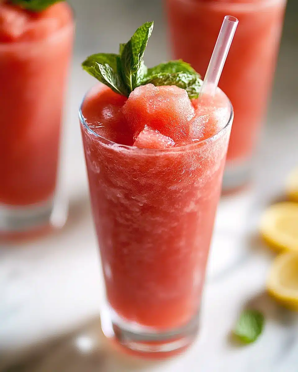 Frozen Watermelon Mint Lemonade Recipe