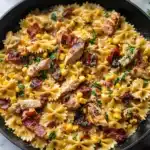 Creamy Chicken and Corn Pasta with Bacon Recipe