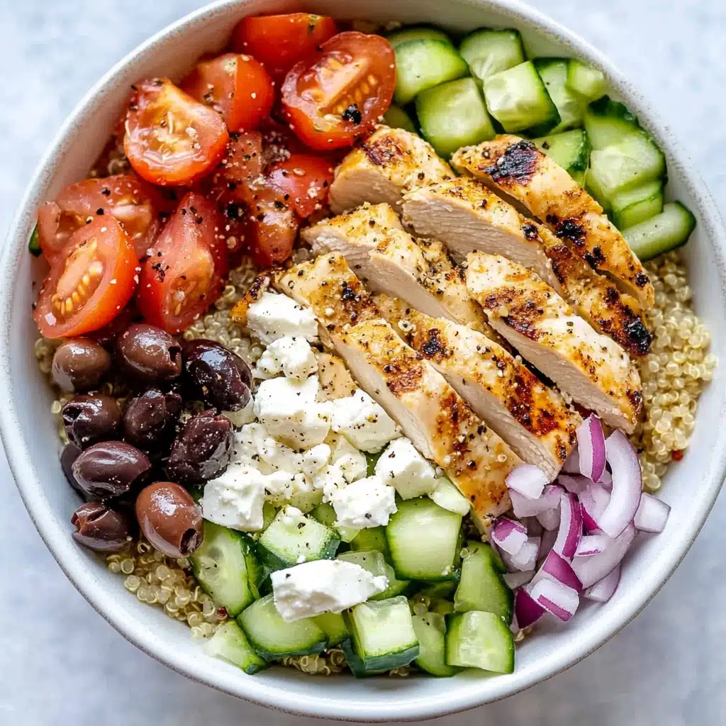 Mediterranean Grilled Chicken Quinoa Bowls Recipe - Recipe Image