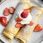 Creamy Strawberry Filled Crepes Recipe