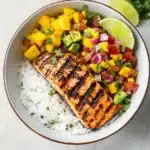 Lime Salmon with Avocado-Mango Salsa Recipe