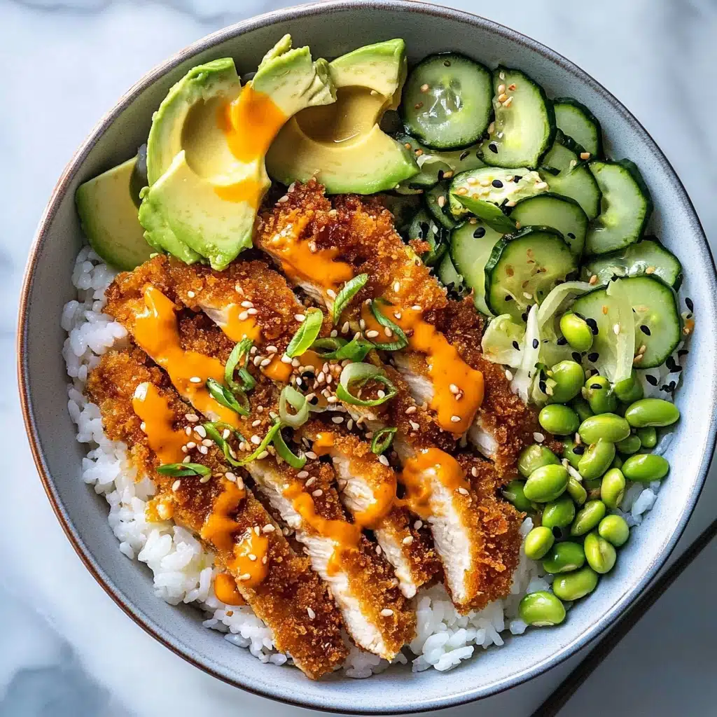 Sesame Crusted Chicken Katsu Bowls Recipe - Recipe Image