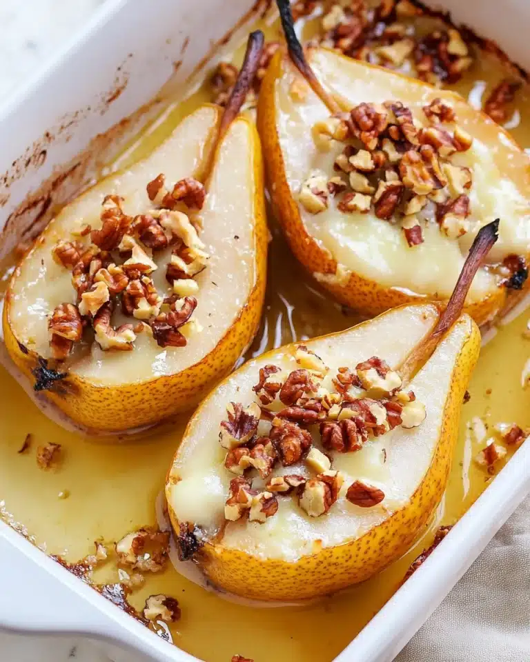 Vegan Baked Pears With Feta & Hot "Honey Recipe