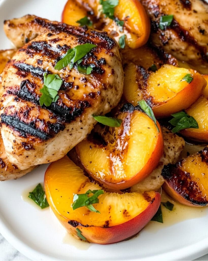 Grilled Peach Mojito Chicken Recipe