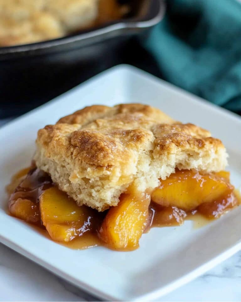 Best Peach Cobbler Recipe in Cast Iron Skillet