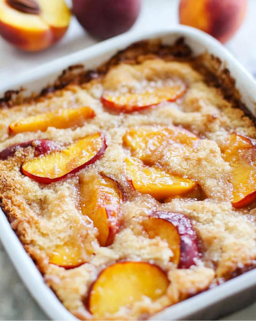 Easy Peach Custard Dessert Recipe