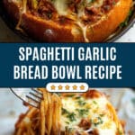 Spaghetti Garlic Bread Bowls Recipe