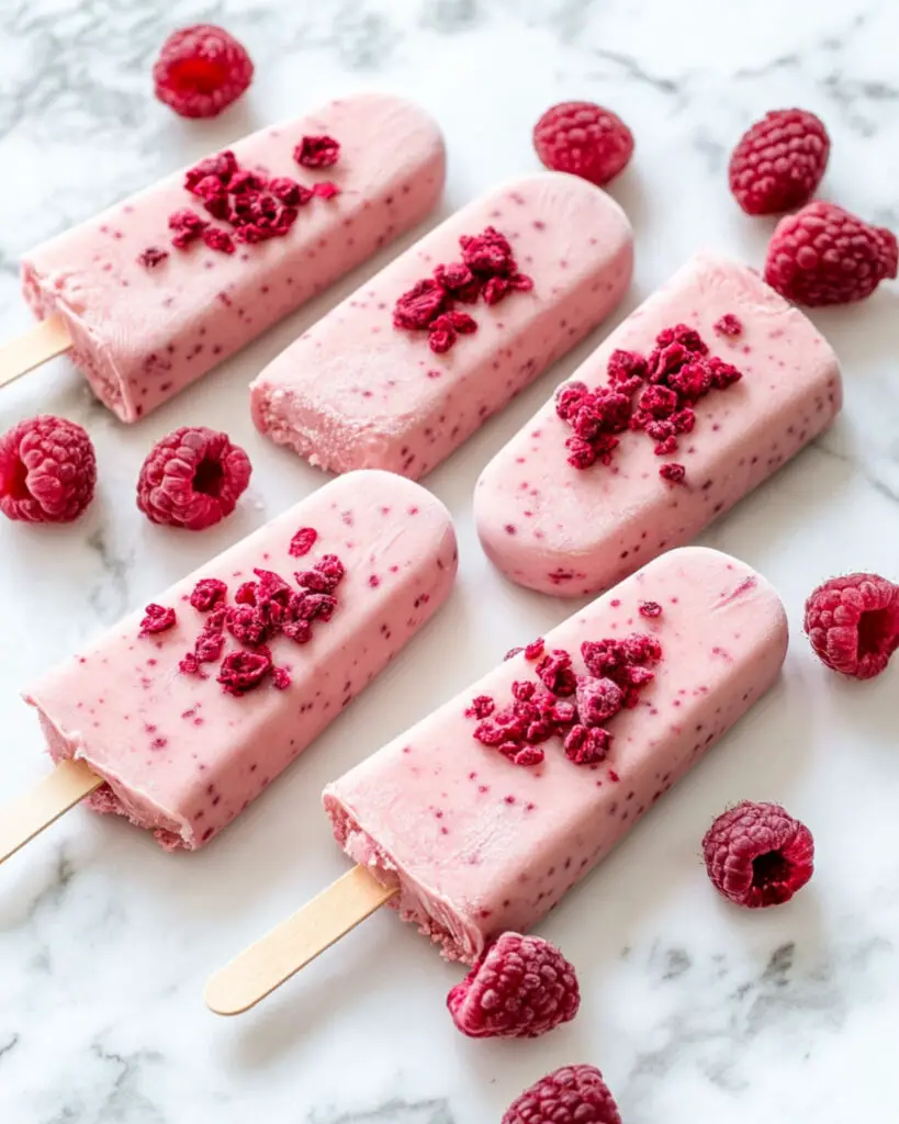 Raspberry White Chocolate Ice Cream Pops Recipe