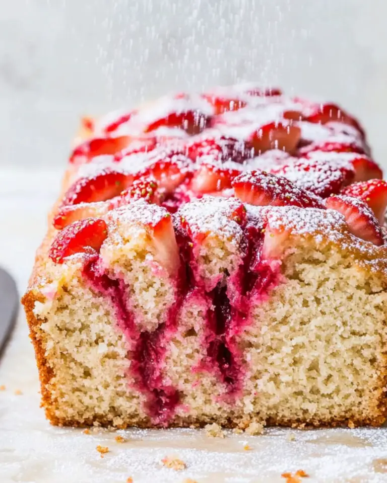 Strawberry Rhubarb Loaf Cake Recipe