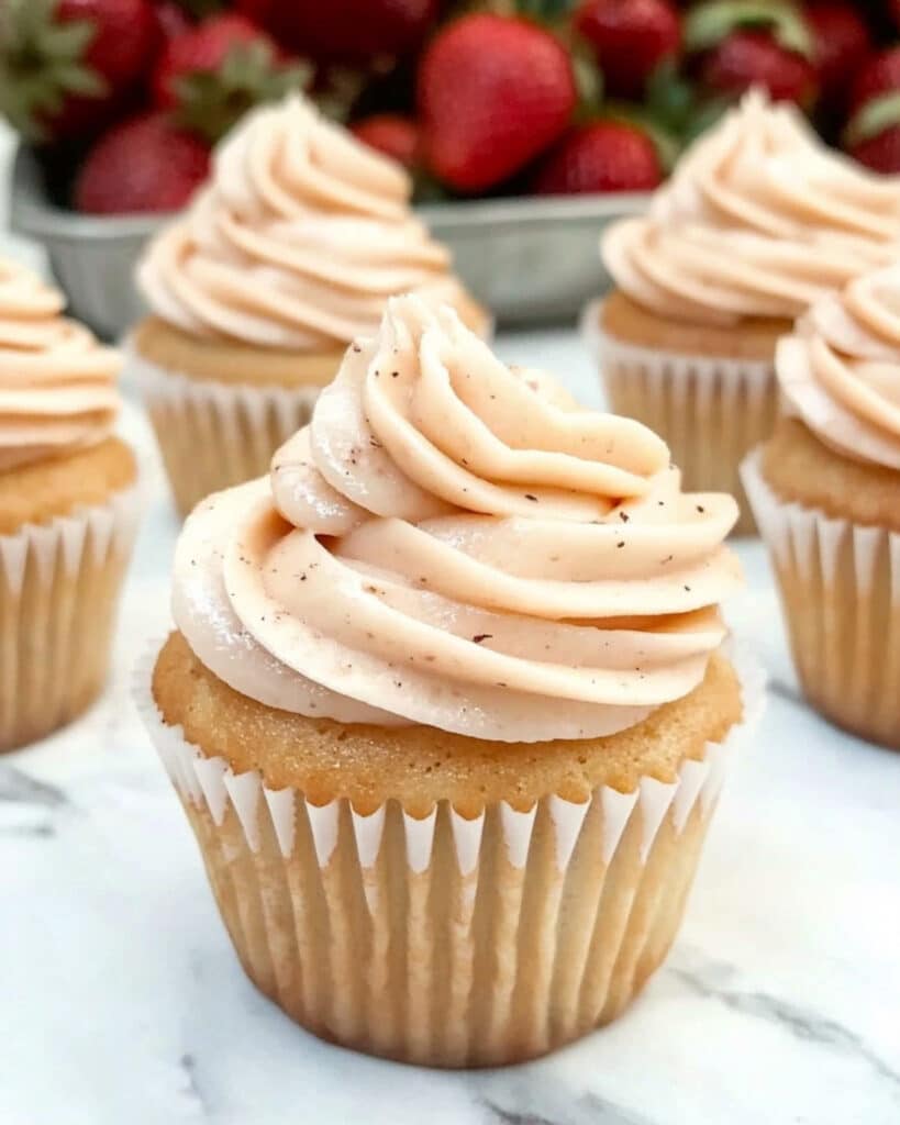Fresh Strawberry Cupcakes Recipe