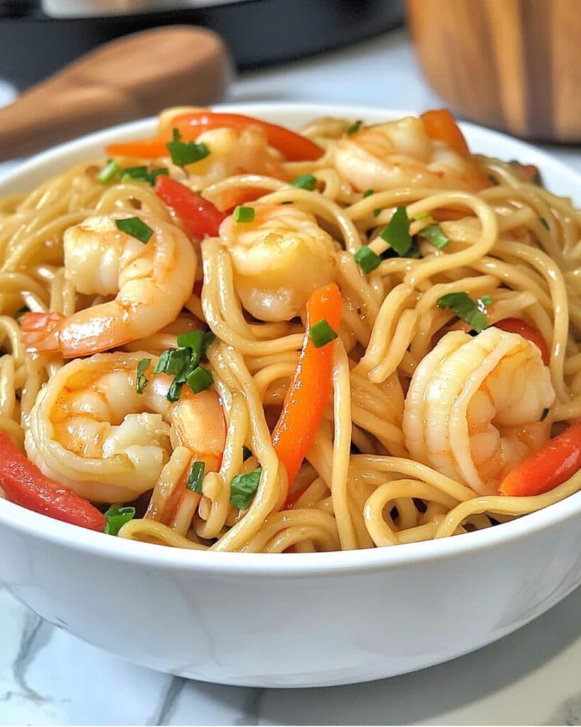 Instant Pot Shrimp Lo Mein Recipe