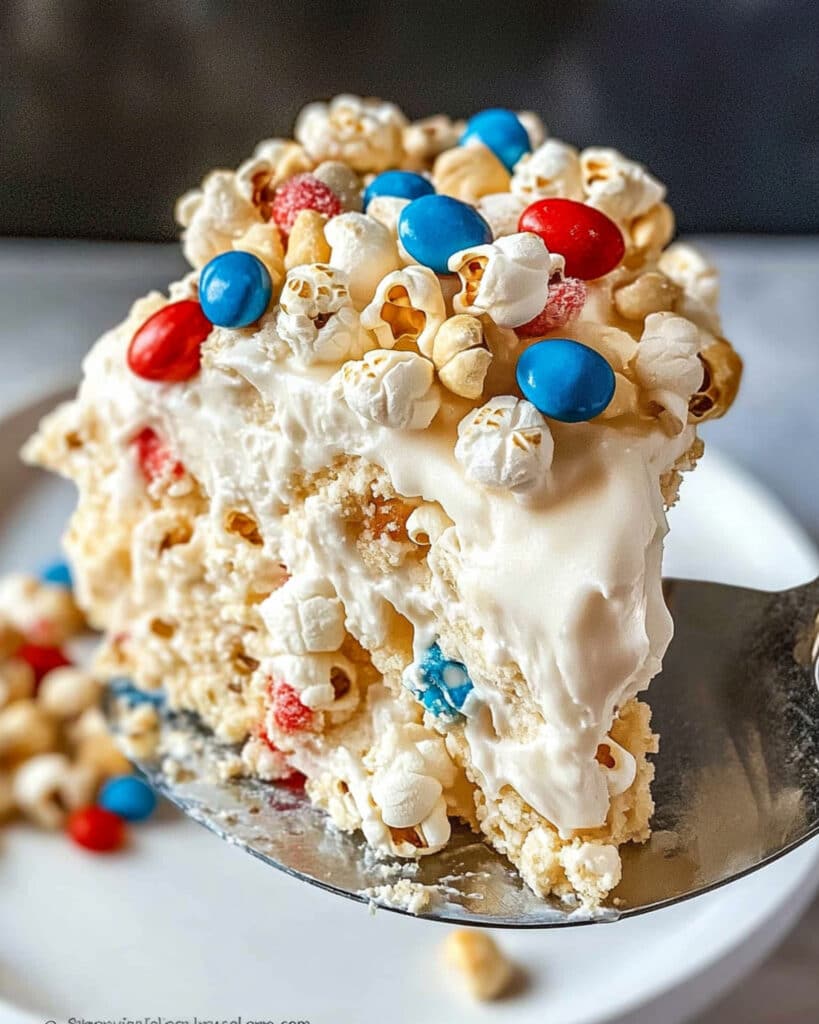 Patriotic Popcorn Cake Recipe