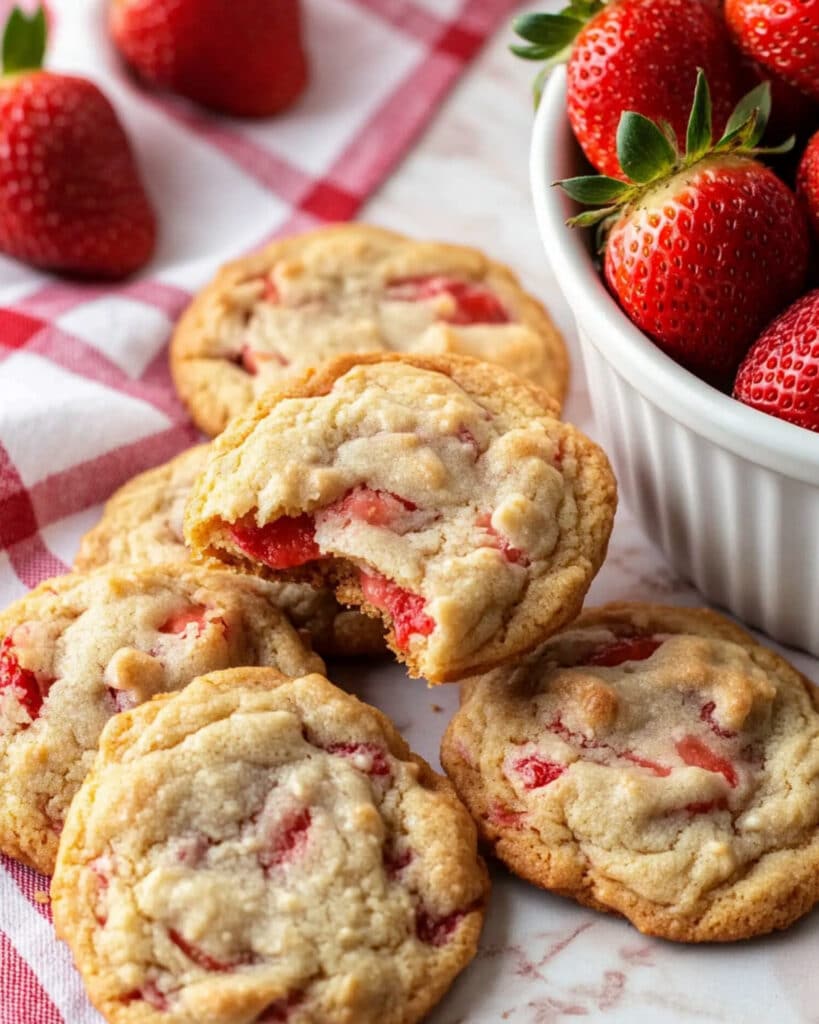 Sourdough Strawberry Cheesecake Cookies Recipe