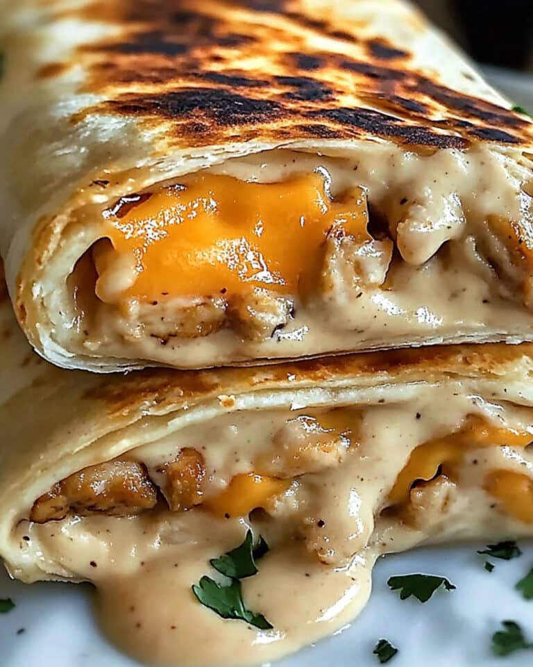 Cheesy Garlic Chicken Wraps Recipe