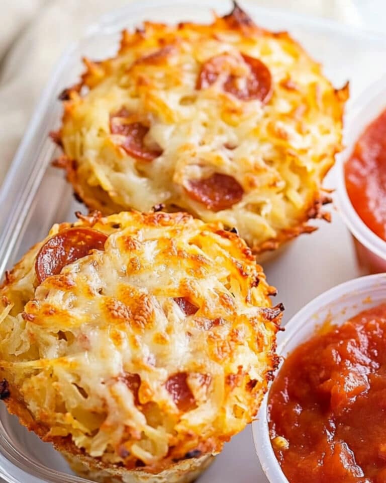Cheesy Pizza Rice Muffins Recipe