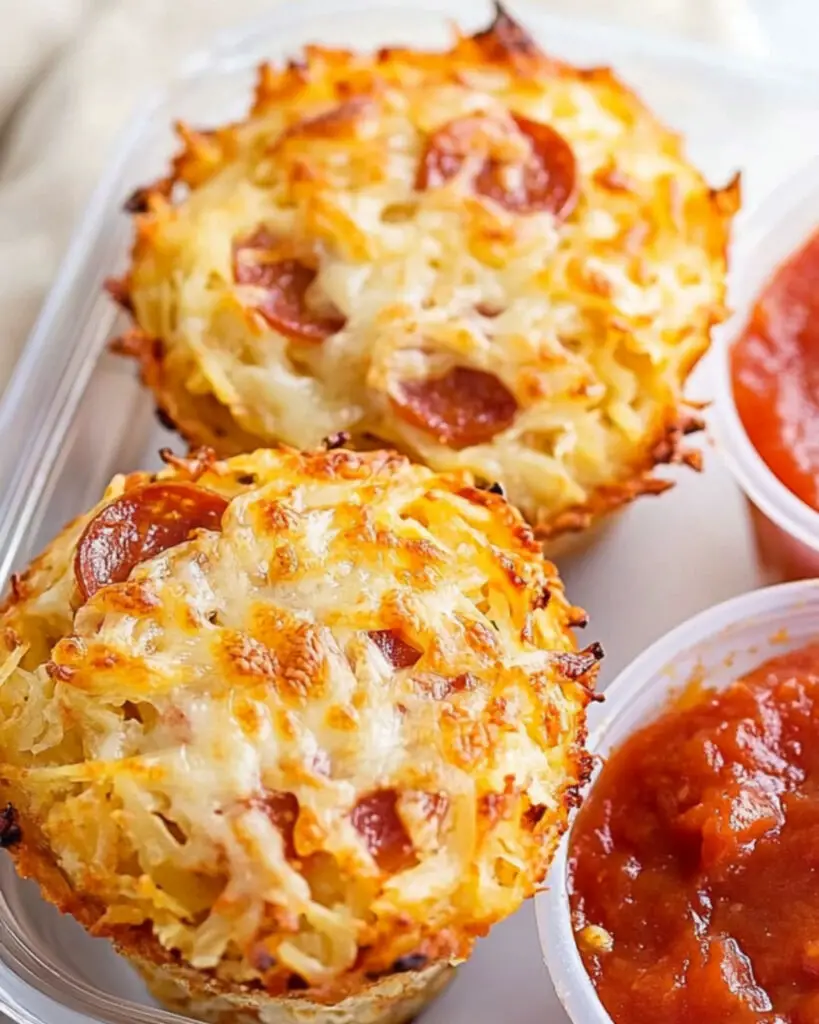 Cheesy Pizza Rice Muffins Recipe