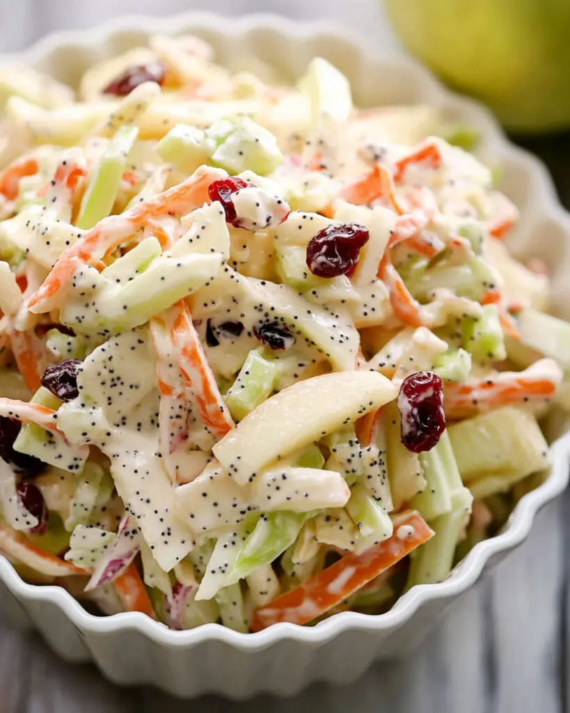 Apple Cranberry Poppy Seed Slaw Salad Recipe