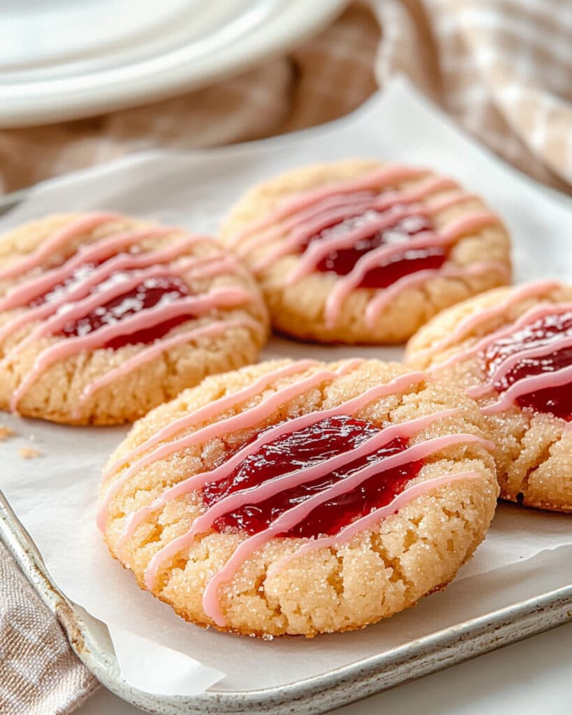 Double Strawberry Jam Cookies Recipe