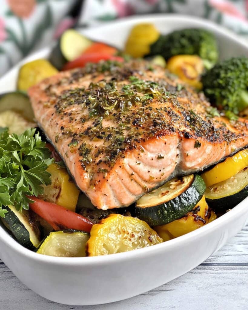 Lemon Herb Sheet Pan Salmon Recipe