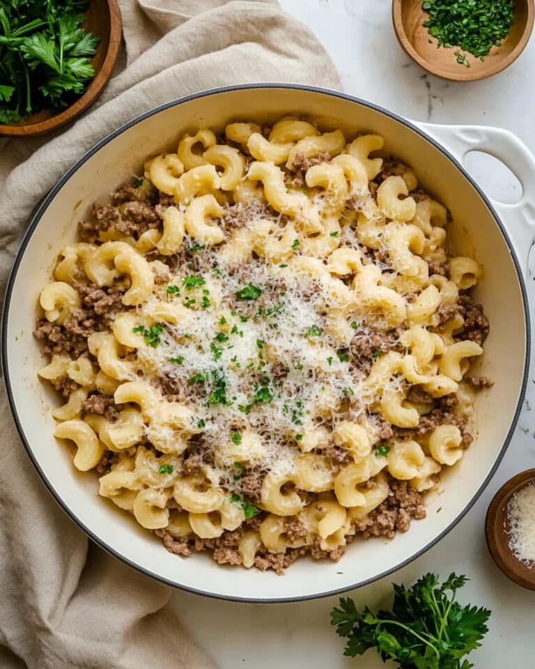One Pot Beef and Garlic Butter Pasta Recipe