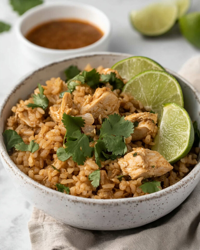 One Pan Salsa Verde Chicken and Rice Recipe