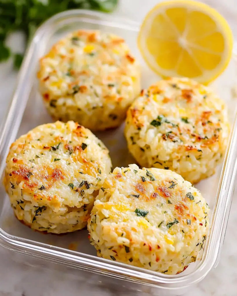 Lemon Butter Salmon Rice Muffins Recipe