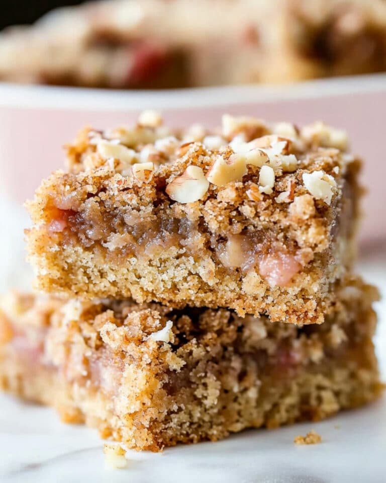 Rhubarb Streusel Coffee Cake Recipe