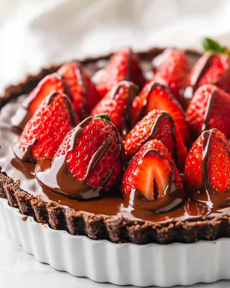 Chocolate Covered Strawberry Ganache Tart Recipe