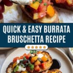 Burrata Bruschetta (Easy Appetizer!) Recipe