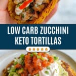 Keto Zucchini Cheddar Tortillas Recipe
