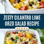 Cilantro Lime Confetti Orzo Salad Recipe
