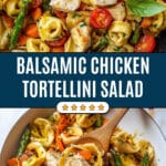 Balsamic Chicken Tortellini Salad with Asparagus and Grape Tomatoes Recipe