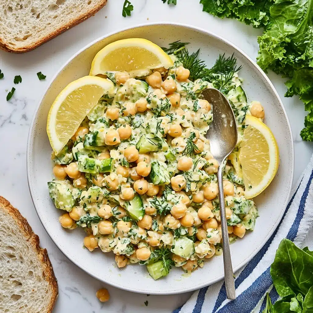 Creamy Greek Chickpea Salad Recipe - Recipe Image