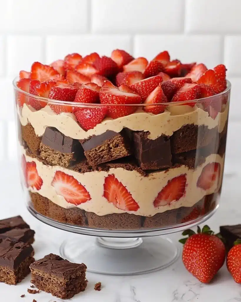 Strawberry Brownie Trifle Recipe