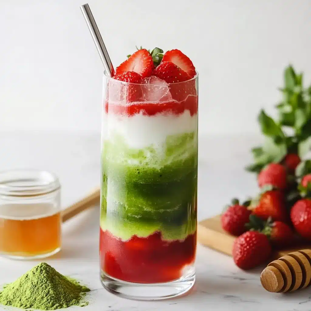 Iced Strawberry Matcha Latte Recipe - Recipe Image